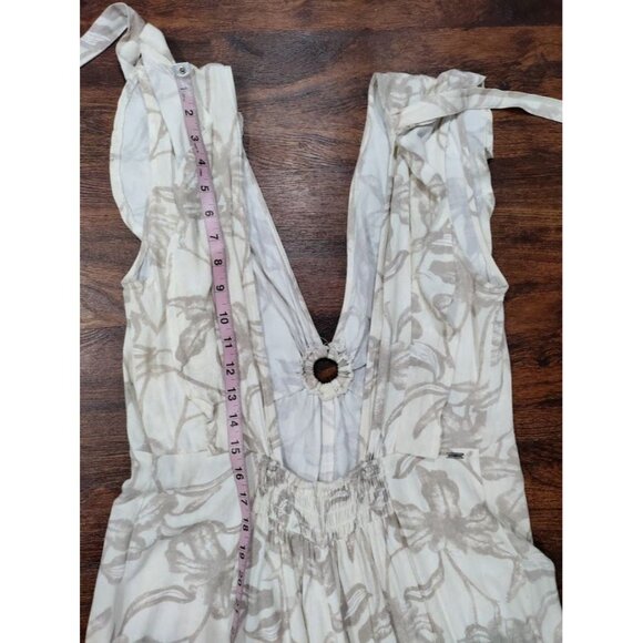 O'Niell Nolan Cropped Romper Cream Floral Jumpsuit L - Picture 3 of 11